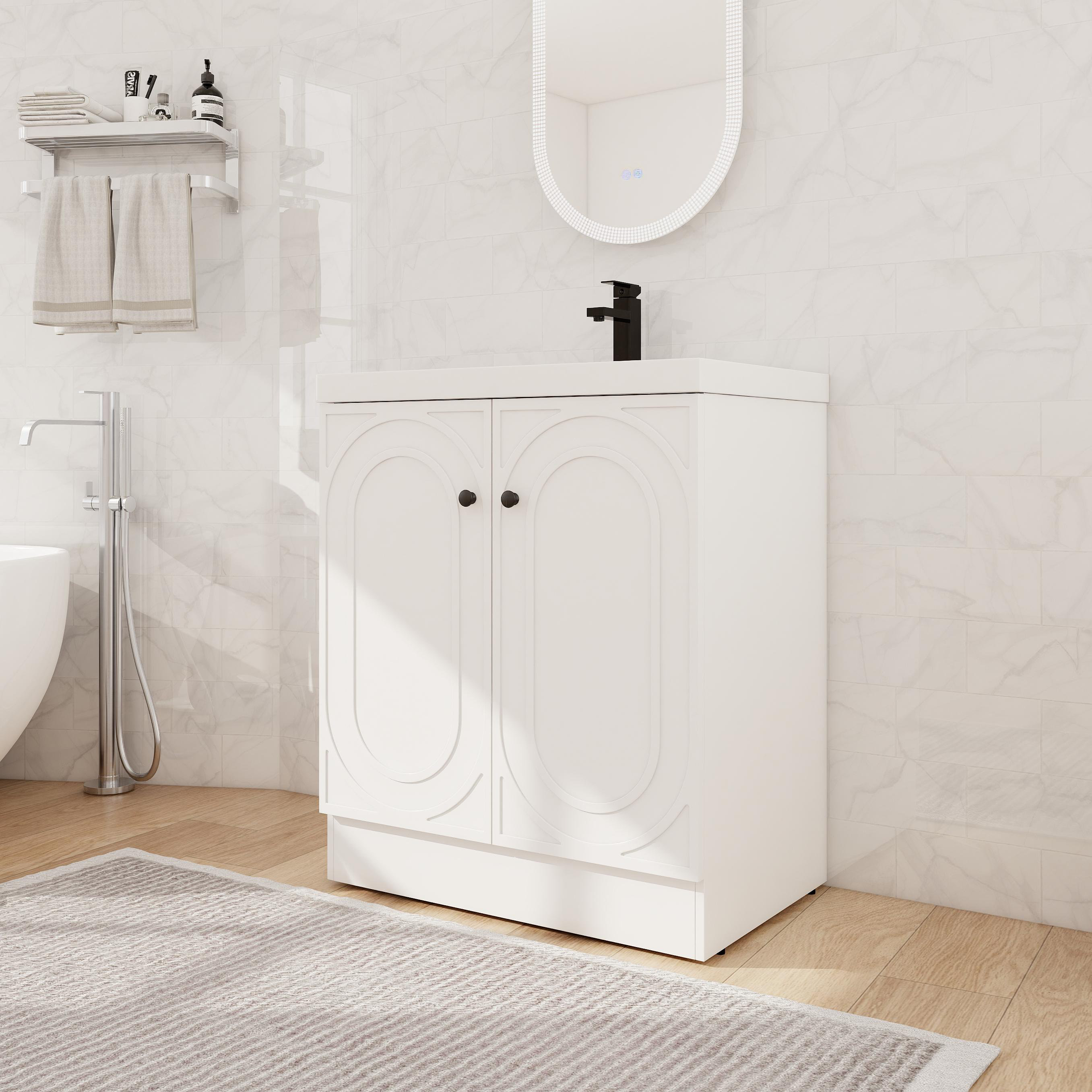 Red Barrel Studio® 30" Single Sink Freestanding Bathroom Vanity Set ...